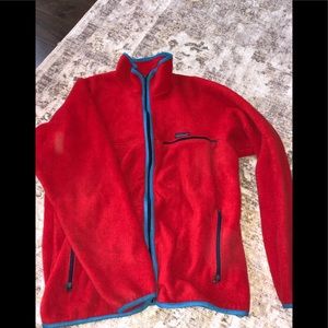 Vintage red Patagonia zip up fleece